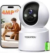 2.5K 4MP Camera Surveillance WiFi Interieur sans Fil