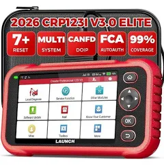 2026 Valise Diagnostic Auto Voiture Multimarque Launch Crp123i V3.0 Élite, Eng/Abs/Srs/At 4 Système,7 Remise à zéro