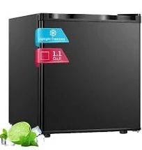 32L Mini Congélateur, Porte Réversible, 4 Étoiles, Silencieux, pratique dans le Bureau, l'Hôtel et la Maison, Noir