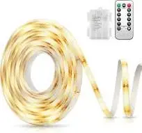 3m 60 Led Ruban Bande Lumineuse à Led Alimentée par Batterie avec Télécommande