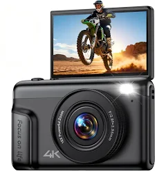 4K Appareil Photo Numérique Compact: 64MP Digital Camera avec 16X Zoom IPS Écran - Cadeau pour Débutants Enfant Adolescent - Vintage Caméra Vlog