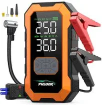 8000A Booster Batterie Voiture avec Gonfleur 150PSI 25000mAh Démarreur Batterie