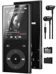 90Go Lecteur MP3 Bluetooth 5.3 MP3 Player avec 2 Emplacements Cartes TF