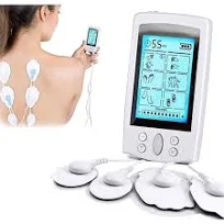 Aa Électrostimulateur Tens Anti Douleur et électrostimulation Musculaire Ems 16 programmes de Massage + 8 électrodes