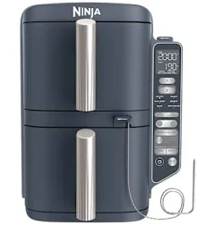 Air Fryer Ninja DoubleStack XL, verticale, thermosonde intelligente, 9.5L, 6-en-1, Bleu nuit
