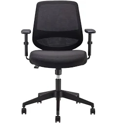 Amazon Basics Chaise de bureau réglable avec dossier mi-haut en mesh