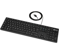 Amazon Basics Clavier USB Filaire Discret avec Disposition française, Noir Mat