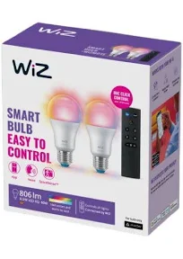 Ampoule LED connectée Wiz Kit E27 60W x2 + Télécommande