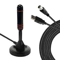 Antenne TV İntérieur Puissante, High Gain VHF-UVF-FM DVB-T2 Décodeur TNT HD