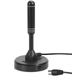 Antenne TV intérieure TNT HD AUGUST DTA240 Antenne Portable Intérieure/Extérieure pour Télévision, Récepteur TNT et Radio DAB