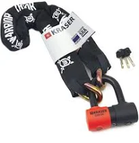 Antivol Moto Kraser Sra Mini U 18mm + Chaîne Acier 13,5mm Haute Sécurité