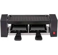 Appareil À Raclette 2 Personnes 400w Polyvalent Grill + Raclette Revêtement Anti-adhésif Alpina