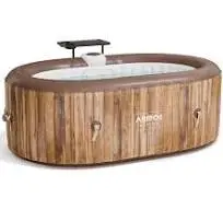Arebos Spa Gonflable 190x120 cm Ovale 2 Personnes 90 Jets de Massage Chauffage 550 litres