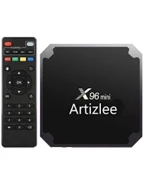 ARTIZLEE Box TV X96 Mini 4K Décodeur Multimédia Boîtier TV 3D, 1Go/8Go Android 7.1 Miracast HD Quad-core Chipset WiFi H.265 - Passerelle multimédia