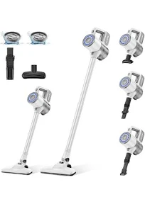 Aspirateur Balai sans Fil, Aspirateur sans Fil 30Kpa avec 30 Min d'Autonomie