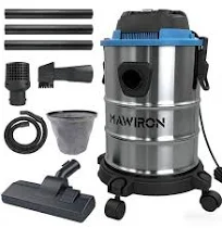 Aspirateur d'atelier Mawiron Aspirateur Souilleur 20L Cuve inox 20L 1500W Fonction 2 en 1 Bleu