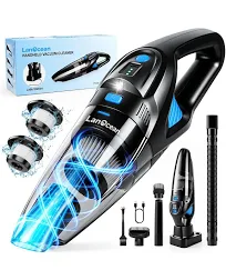 Aspirateur Voiture Puissant avec Station Recharge,25000Pa Aspirateur a Main | Humide&Sec Mini Aspirateur Voiture Sans Fil avec Éclairage LED|2 Filtre,