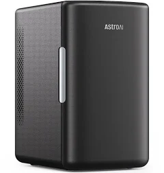 AstroAI Mini Frigo de Chambre Capacité 6L, Réfrigérateur Voiture 12V 220V | 8 Canettes 355ml, Silencieux Petit Frigo Cosmetique, Fonction Chaud/Froid,