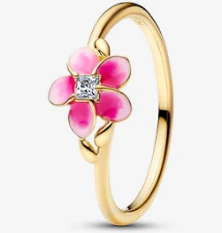 Bague Disney X Pandora Vaiana Fleur de Plumeria en métal