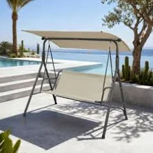 Balancelle Satten pour 3 personnes 173 x 119 x 153 cm Gris / Beige