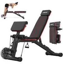 Banc de musculation réglable pliable avec extension de jambe et inclinaison