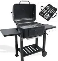 Barbecue Charbon de Bois avec Couvercle