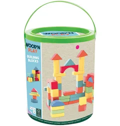 Baril 100 blocs de construction – Wood N Play