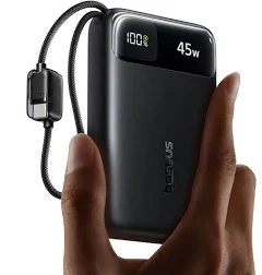 Baseus FC11 Powerbank 45W 20000mAh avec 2 Câbles USB-C Intégrés