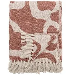 Bloomingville Plaid coton recyclé franges Salobre
