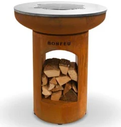 Brasero BonBiza corten ouvert Bonfeu