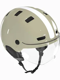 Btwin Casque vélo ville avec visière cbh 580 Noir brillant Casque