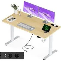 Bureau Assis Debout 160cm Bureau Electrique avec Prises et USB
