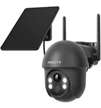 caméra de Surveillance extérieur-ARCCTV 4MP 360° caméra batterie +panneau solaire-Q1 Gris