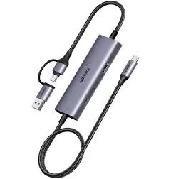 Carte Acquisition Vidéo USB C 4K 30Hz Entrée USB C A 3.1 2K 60Hz Enregistrement en Streaming Carte de Capture Vidéo HDMI en Boucle Compatible avec Swi
