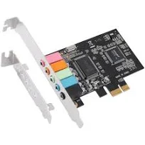 Carte Son Pcie 5.1 Carte Surround Pci Express Audio Stéréo 3D avec Haute Performance Sonore Carte Son Pc Puce Cmi8738
