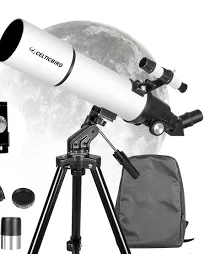CELTICBIRD Télescope 80 mm, Ouverture 600 mm pour Adultes débutants en Astronomie – Télescope réfracteur astronomique Portable entièrement Multicouche