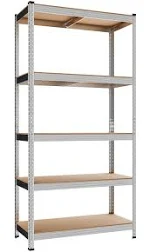 CEYIRO Étagère Rangement 5 Tablettes Réglables, Capacité 875 kg, Rayonnages en métal Idéal pour Cave ou Garage (1)