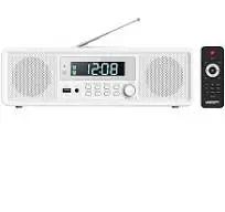 Chaînes Hi-FI Système Stéréo Home CD, Micro Chaine CD/MP3/USB FM/Bluetooth Stereo/Auxiliaire/avec Double Alarme/20W RMS, Lecteur CD pour la Maison