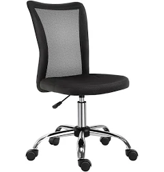 Chaise de bureau Vinsetto ergonomique hauteur réglable piètement chromé pivotant 360° revêtement maille