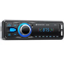 Chismos Autoradio Bluetooth Main Libre 5.0,FM Poste Radio Voiture Bluetooth | Autoradio 1 Din pour 9-12V Voiture Supporte 2 USB/AUX/SD/TF/MP3,