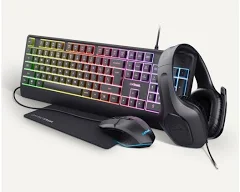 Clavier gamer sans fil Trust Pack gaming QUADROX