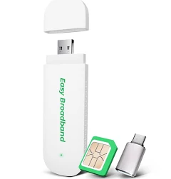 Clé USB EIOTCLUB CAT4/4G LTE avec Wi-FI 6, USB Dongle 150Mbps, Plug & Play | 4G Wi-Fi dongle pour PC, tablette et téléphone; SIM incluse avec données