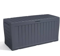 Coffre de jardin résine Flint gris anthracite l.117.5 x H.57 x P.45 cm NATERIAL