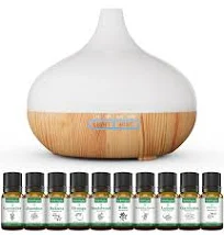 Coffret diffuseur d'huiles essentielles 500 ml Télécommande 14 couleurs LED