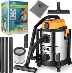 COIL Aspirateur Eau et Poussière 1300W 25L avec Prise de Courant