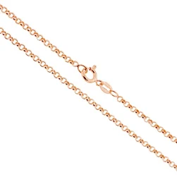 Collier chaîne rolò en Argento 925 Placcato Oro 18kt