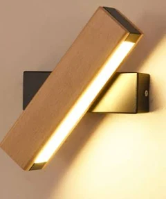 Comely Applique Murale led Rotative à 360° Applique Murale Interieur 21x4x4.5cm 4W Blanc Chaud Base Noire 220v Lampe de Chevet Postuler à Chambre