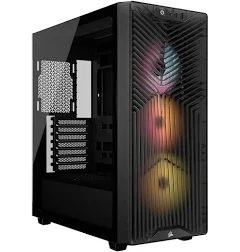 CORSAIR 3200D RS Boîtier PC Moyen Tour, 3 Ventilateurs RS120 Inclus - Blanc - Airflow Élevé
