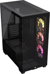 CORSAIR 3500X ARGB Boîtier PC ATX Mid-Tower à Double Chambre - Verre Trempé Panoramique
