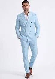 Costumes de fête double boutonnage double boutonnage beige Zapaka pour hommes